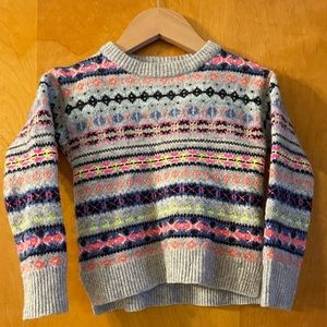 Crew cuts multi color sweater Sz 4-5